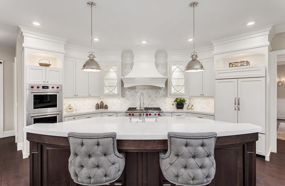 kitchen in newly constructed luxury home