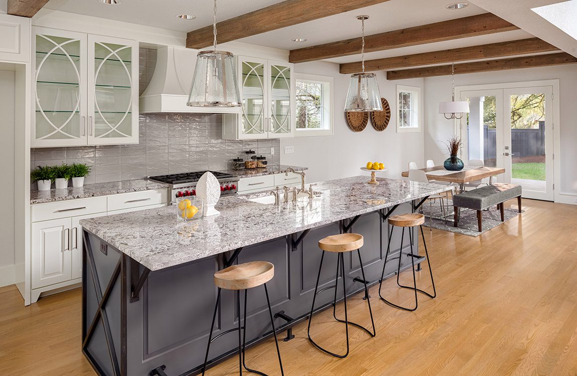 kitchen in newly constructed luxury home