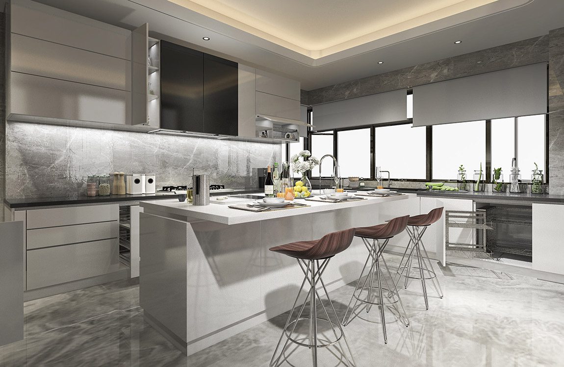 3d rendering interior and exterior design